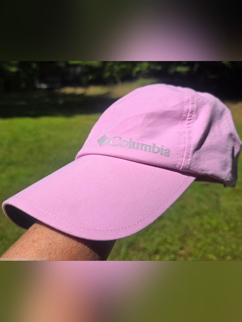 NWOT Columbia Light Pink w/ Gray Performance Ball  Cap. Adjustable & lightweight